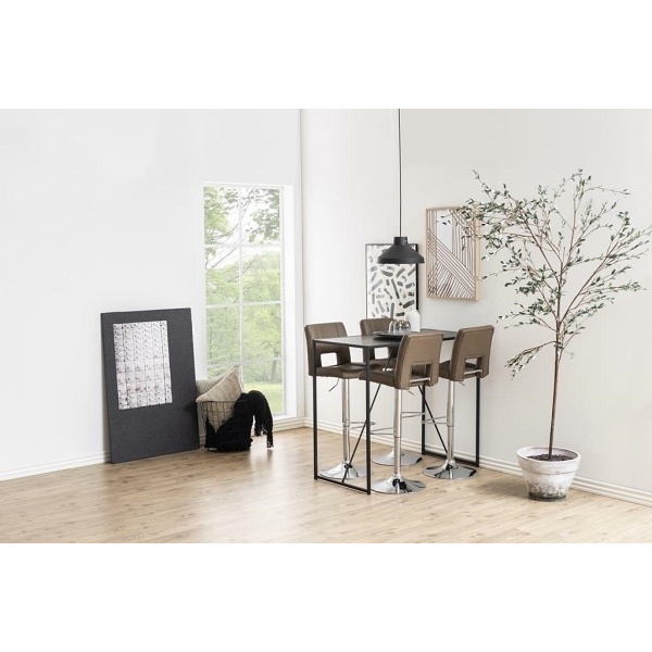 Stół barowy Seaford czarny - ACTONA